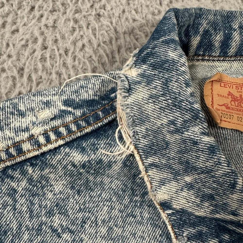 Vtg Levi's Jacket Mens Medium Acid Wash Denim Trucker‎ 70507 0219  USA  1980's
